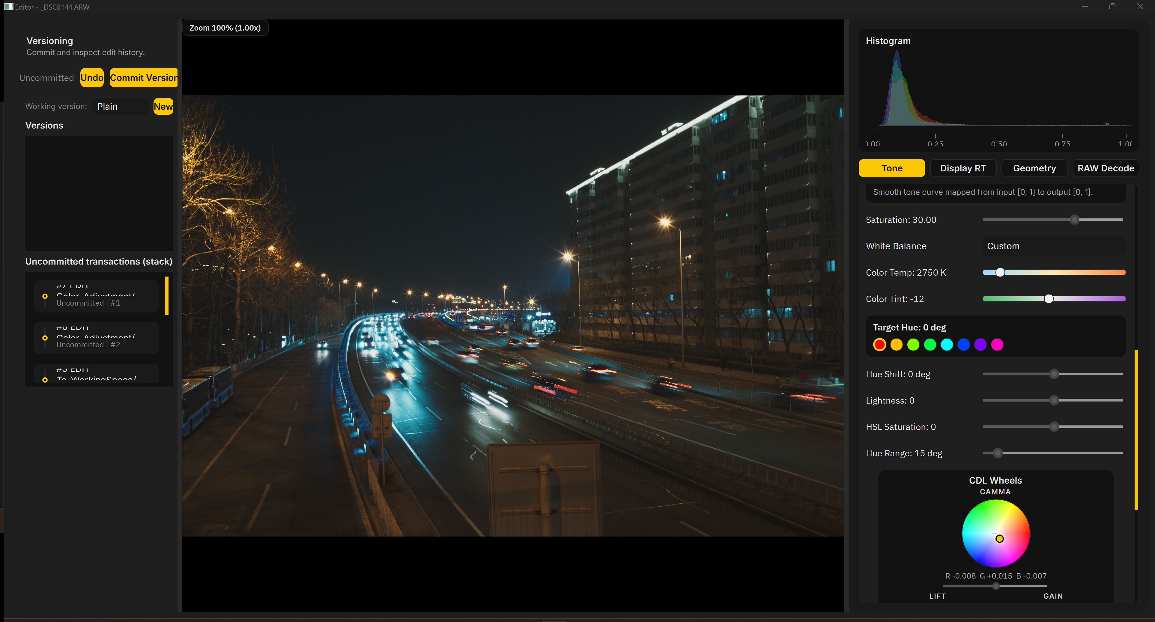 Adjustment Workspace
