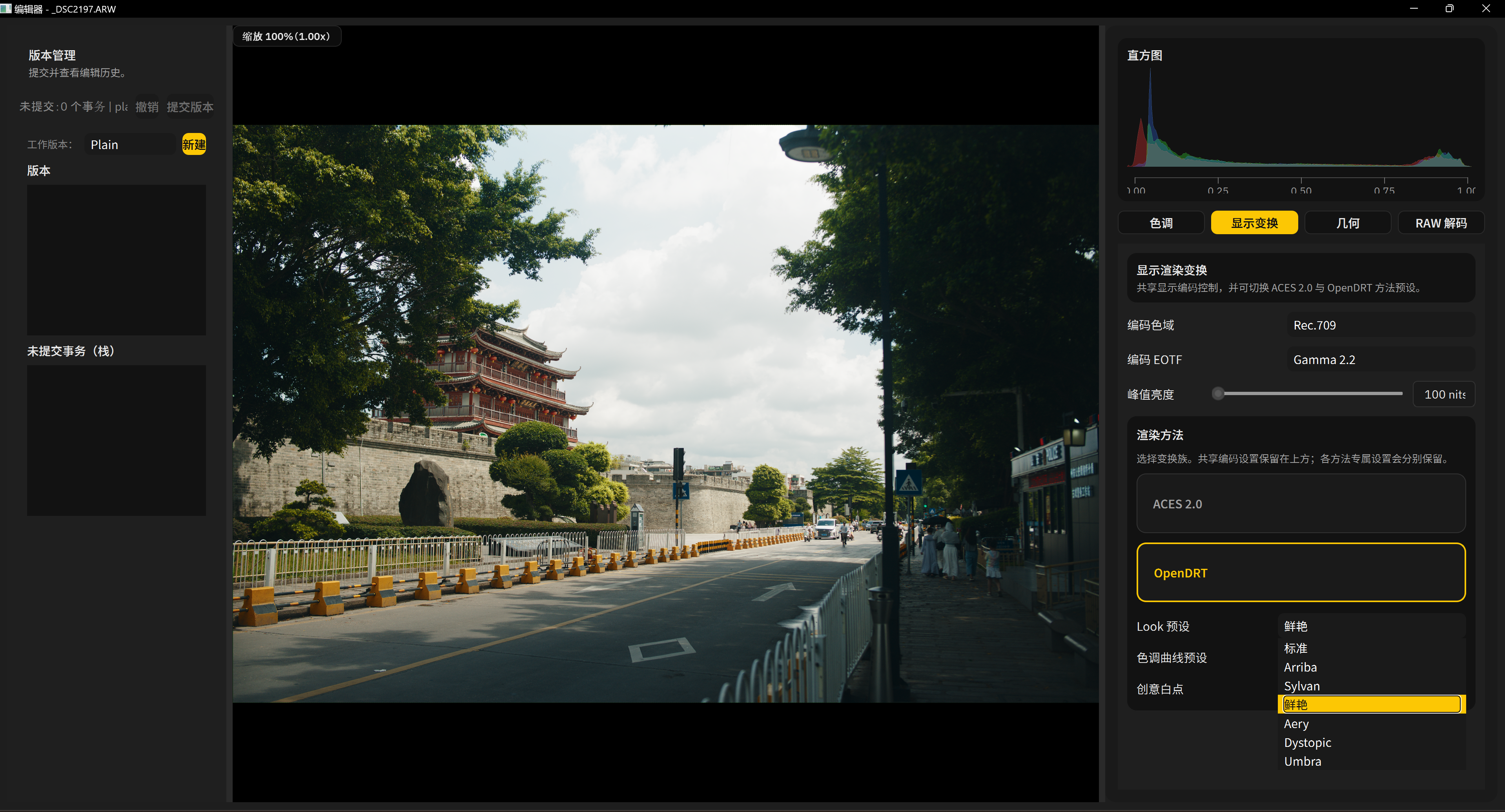 自定义“色彩科学”